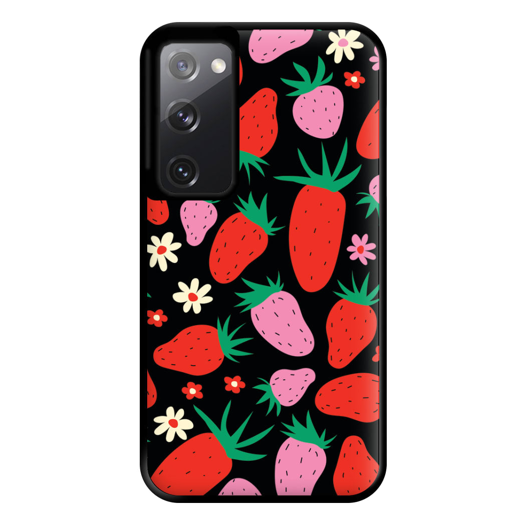 Abstract Strawberries Pattern Phone Case for Galaxy S20FE
