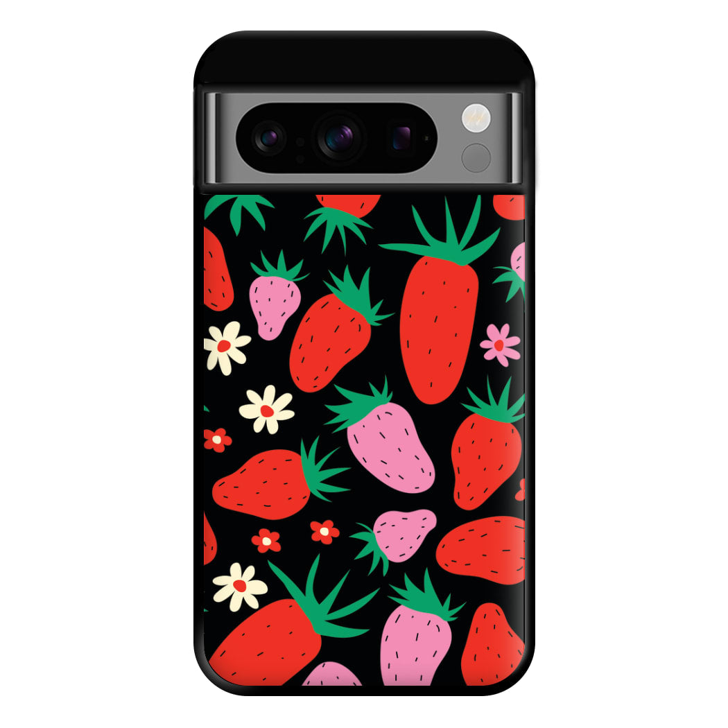 Abstract Strawberries Pattern Phone Case for Google Pixel 8 Pro