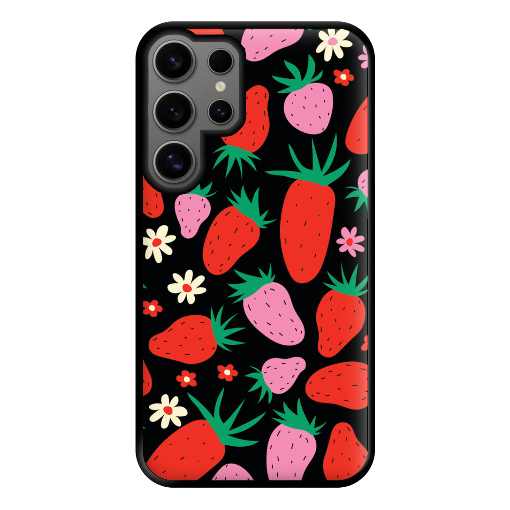 Abstract Strawberries Pattern Phone Case for Galaxy S24 Ultra