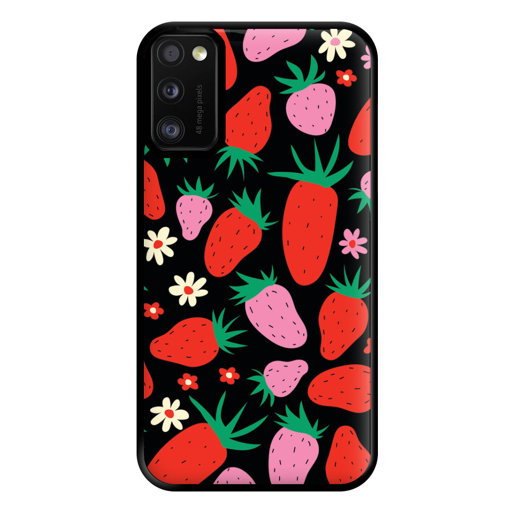 Abstract Strawberries Pattern Phone Case for Galaxy A41