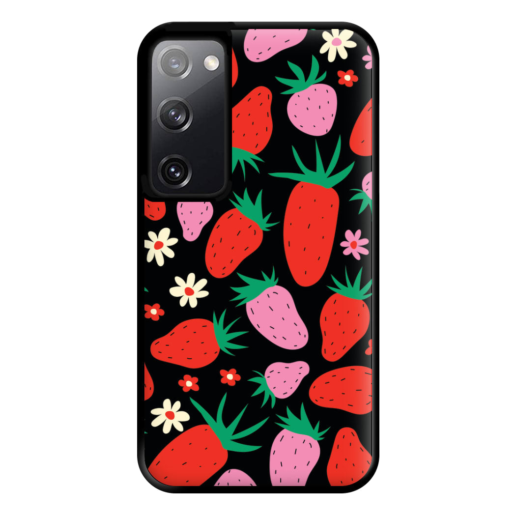 Abstract Strawberries Pattern Phone Case for Galaxy S20