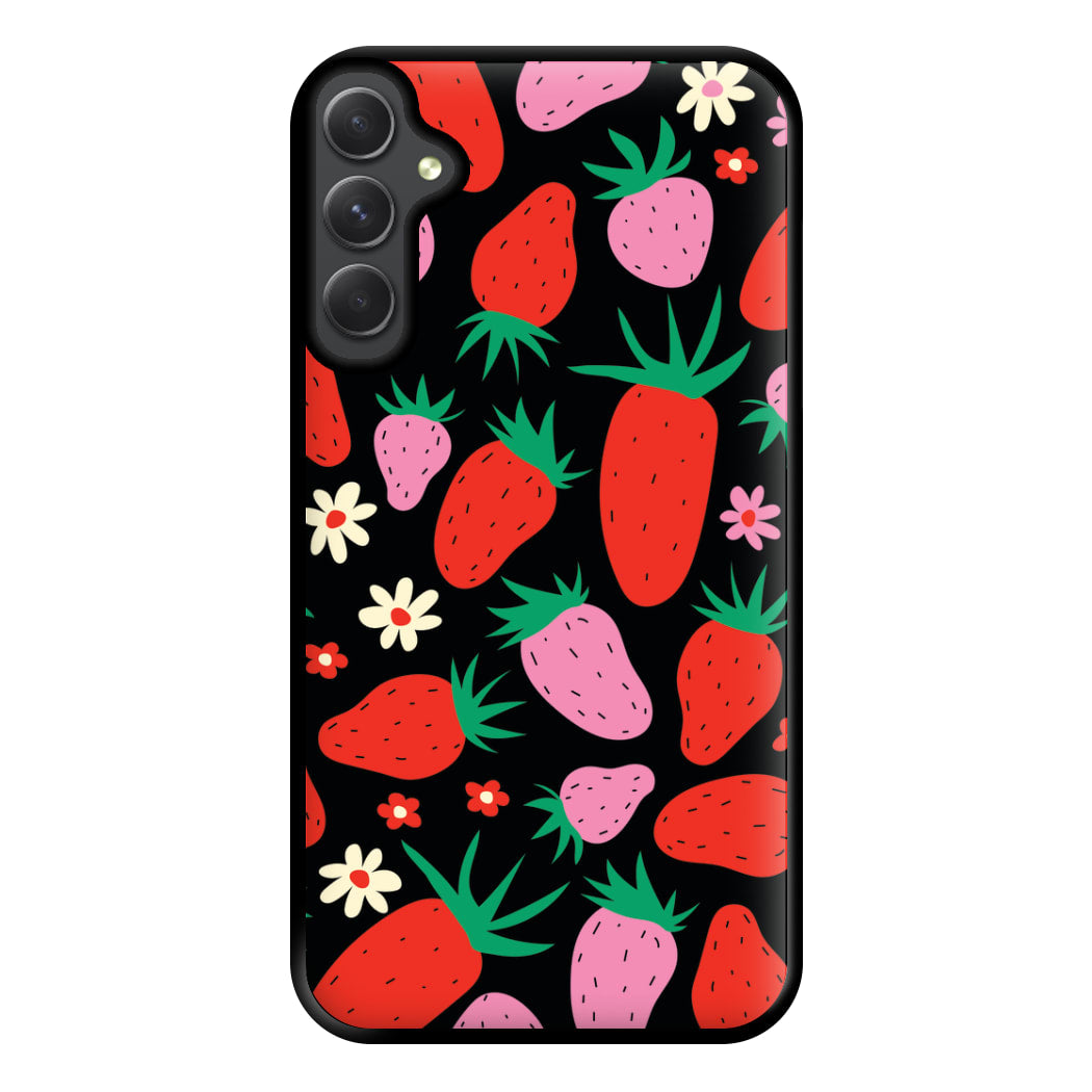 Abstract Strawberries Pattern Phone Case for Galaxy A14