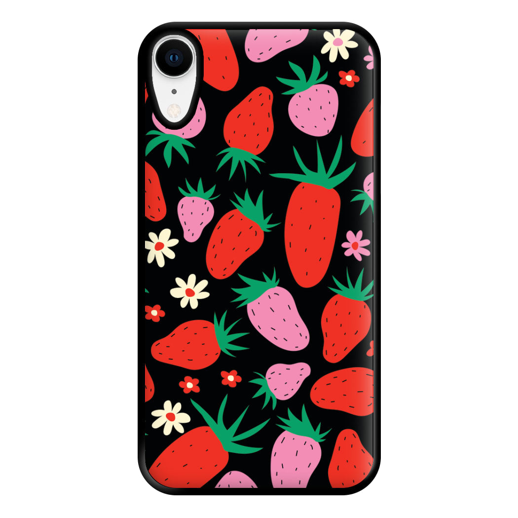 Abstract Strawberries Pattern Phone Case for iPhone XR
