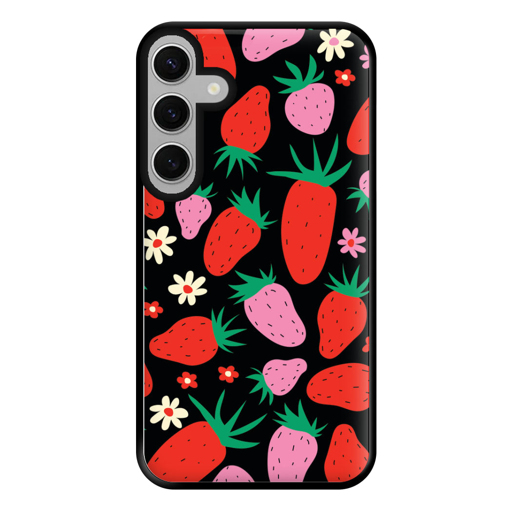 Abstract Strawberries Pattern Phone Case for Galaxy S24FE