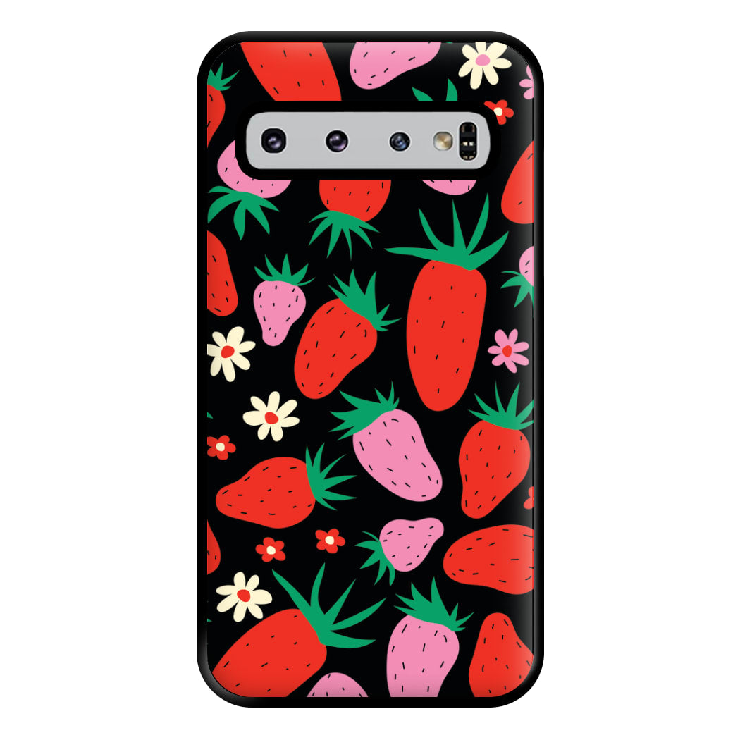 Abstract Strawberries Pattern Phone Case for Galaxy S10 Plus