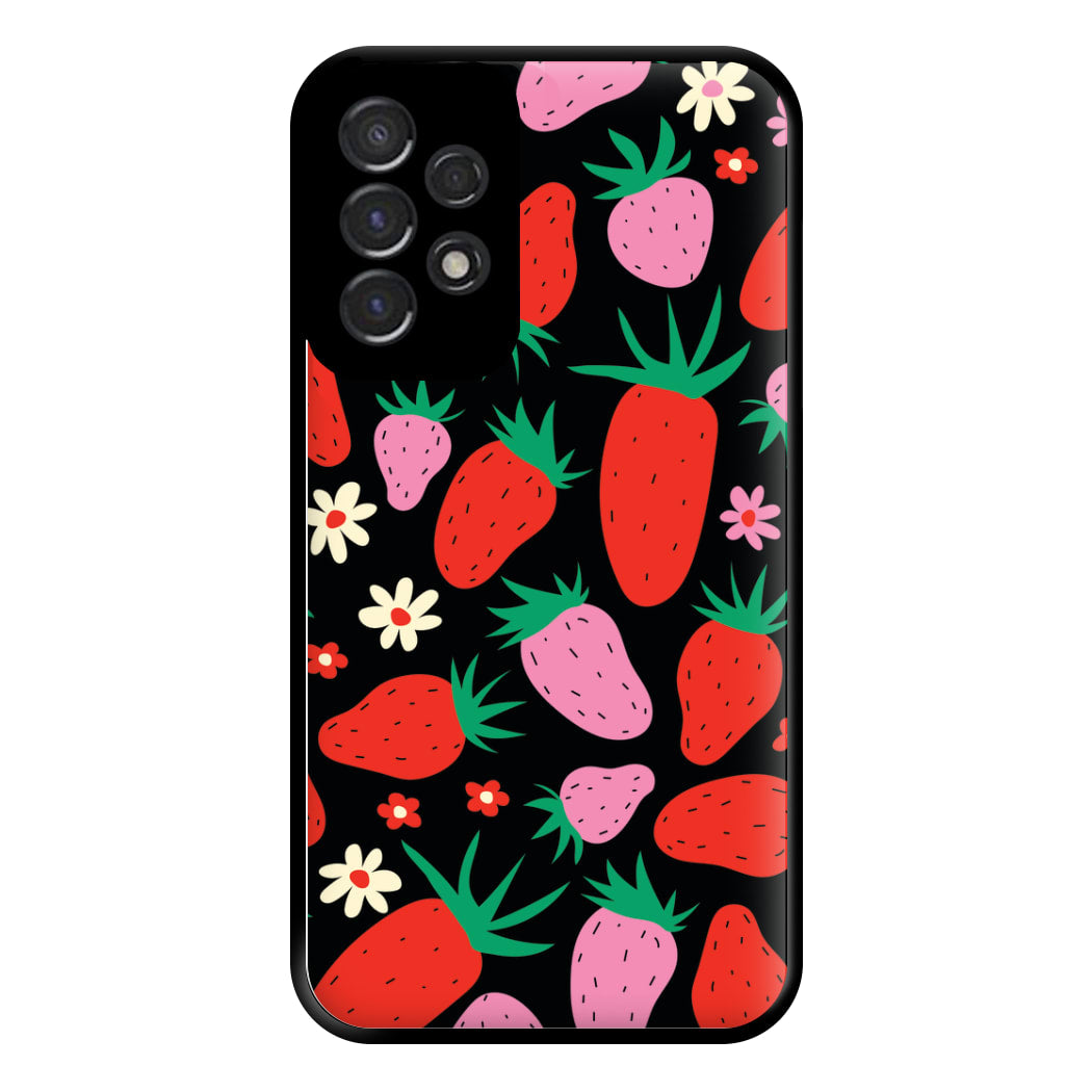 Abstract Strawberries Pattern Phone Case for Galaxy A53