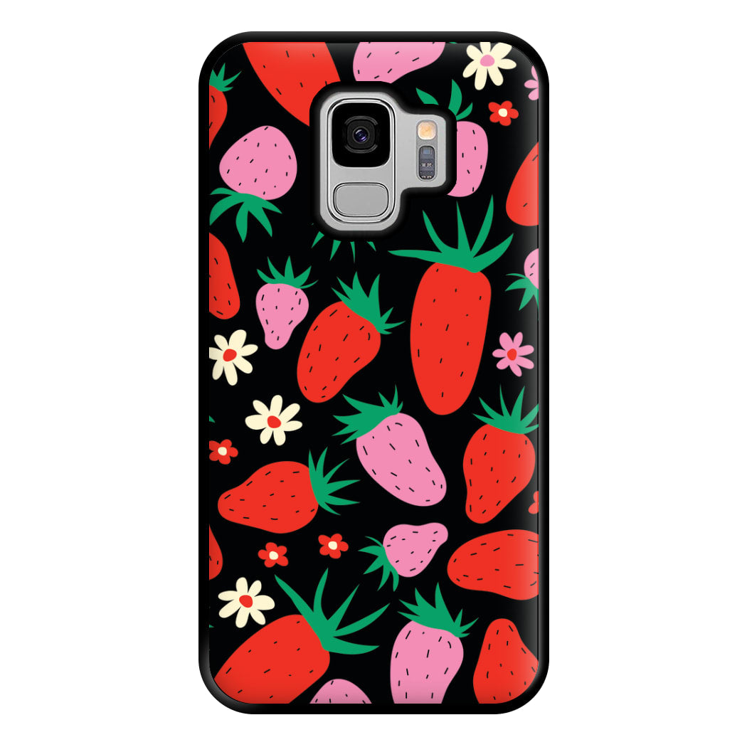 Abstract Strawberries Pattern Phone Case for Galaxy S9 Plus