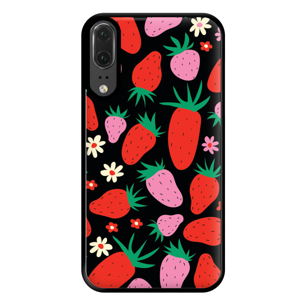 Abstract Strawberries Pattern Phone Case for Huawei P20
