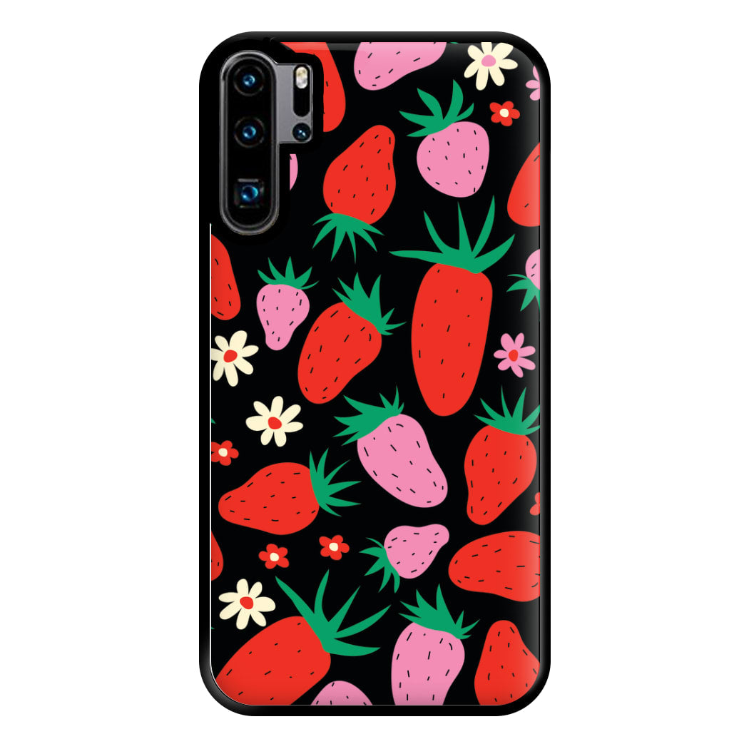Abstract Strawberries Pattern Phone Case for Huawei P30 Pro