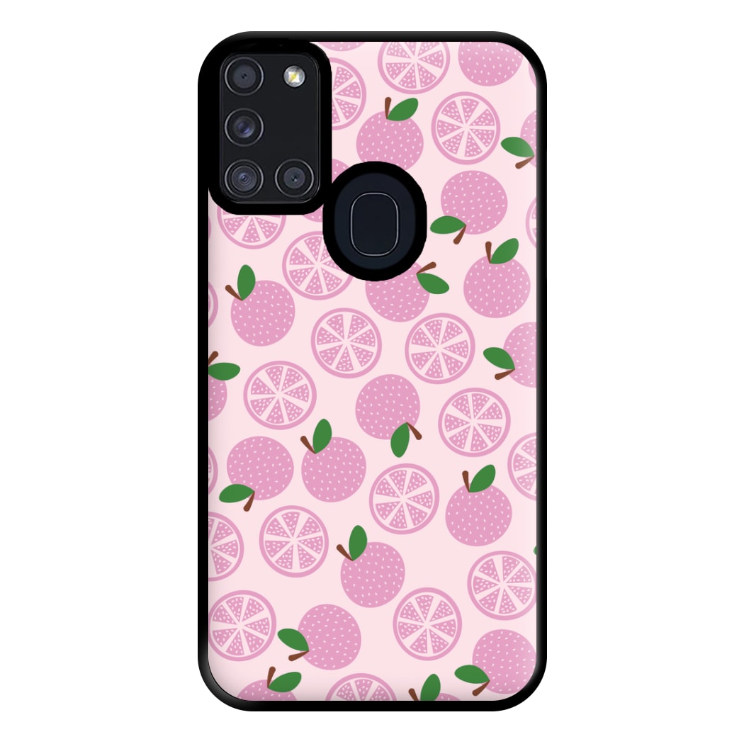 Textured Grapefruit Pattern Phone Case for Galaxy A21s