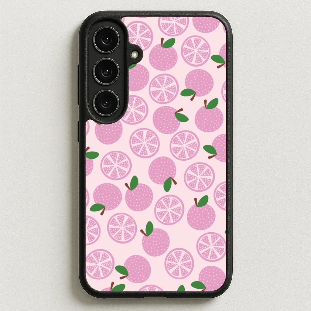 Textured Grapefruit Pattern Phone Case for Galaxy S25FE