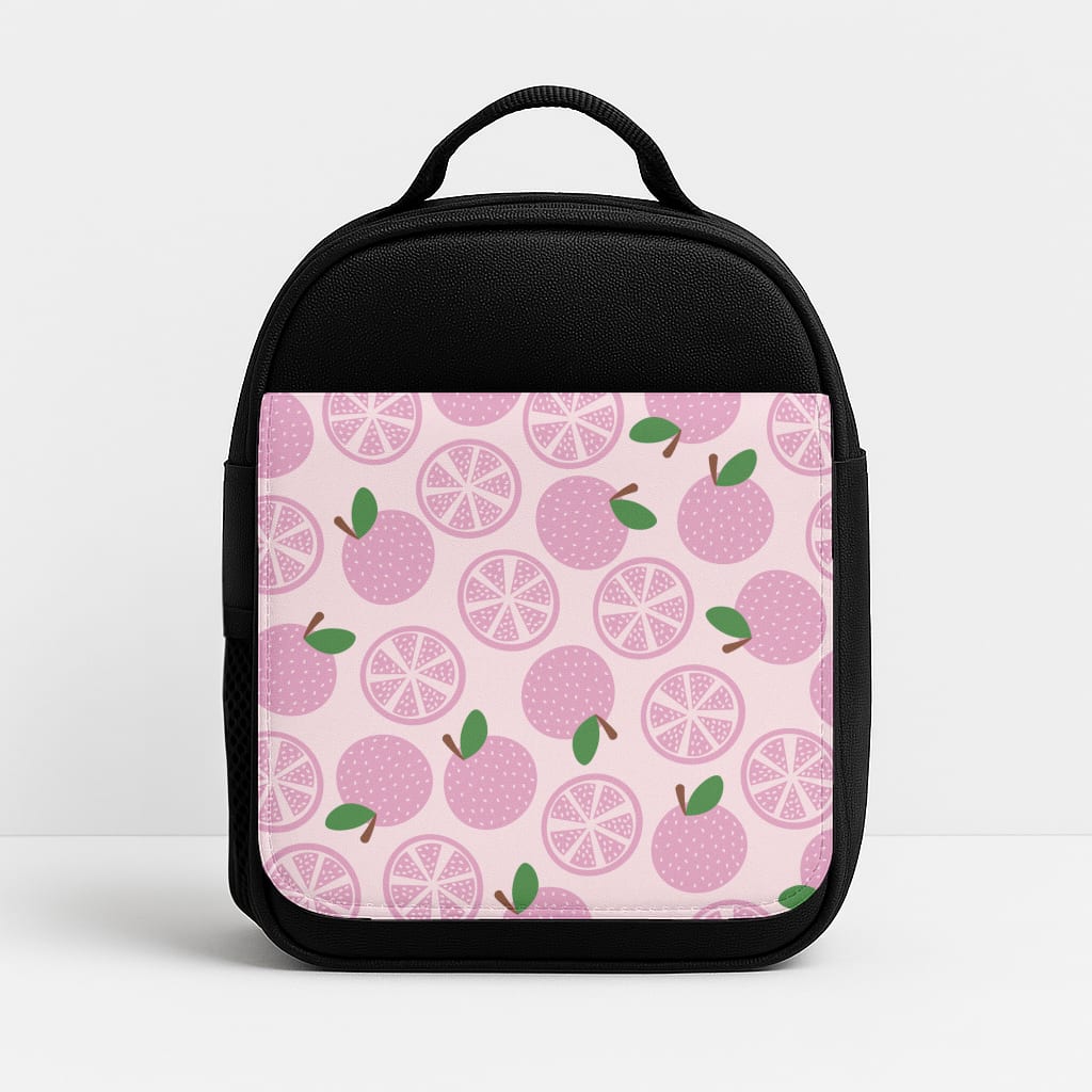 Textured Grapefruit Pattern Insulated Lunchbox