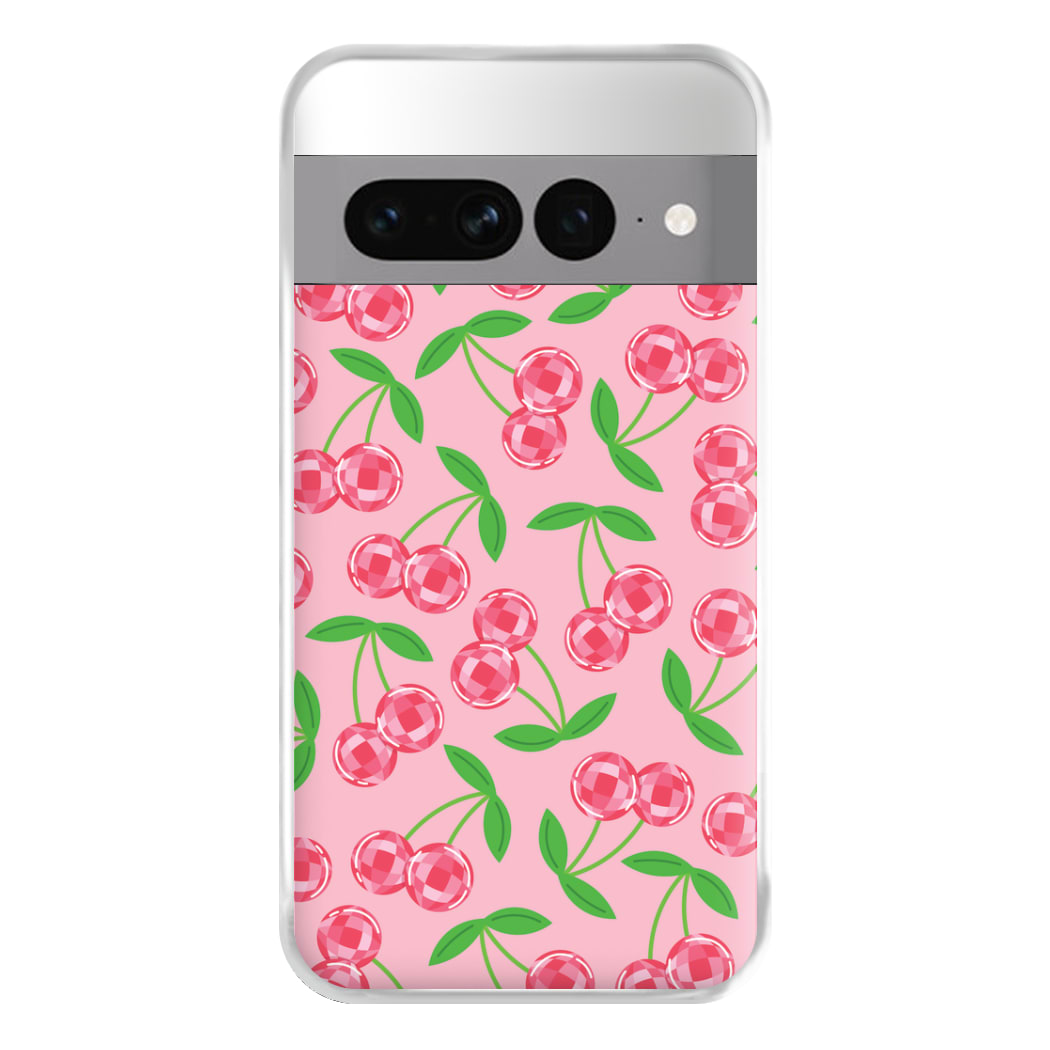 Disco Cherries Pattern Phone Case for Google Pixel 7 Pro