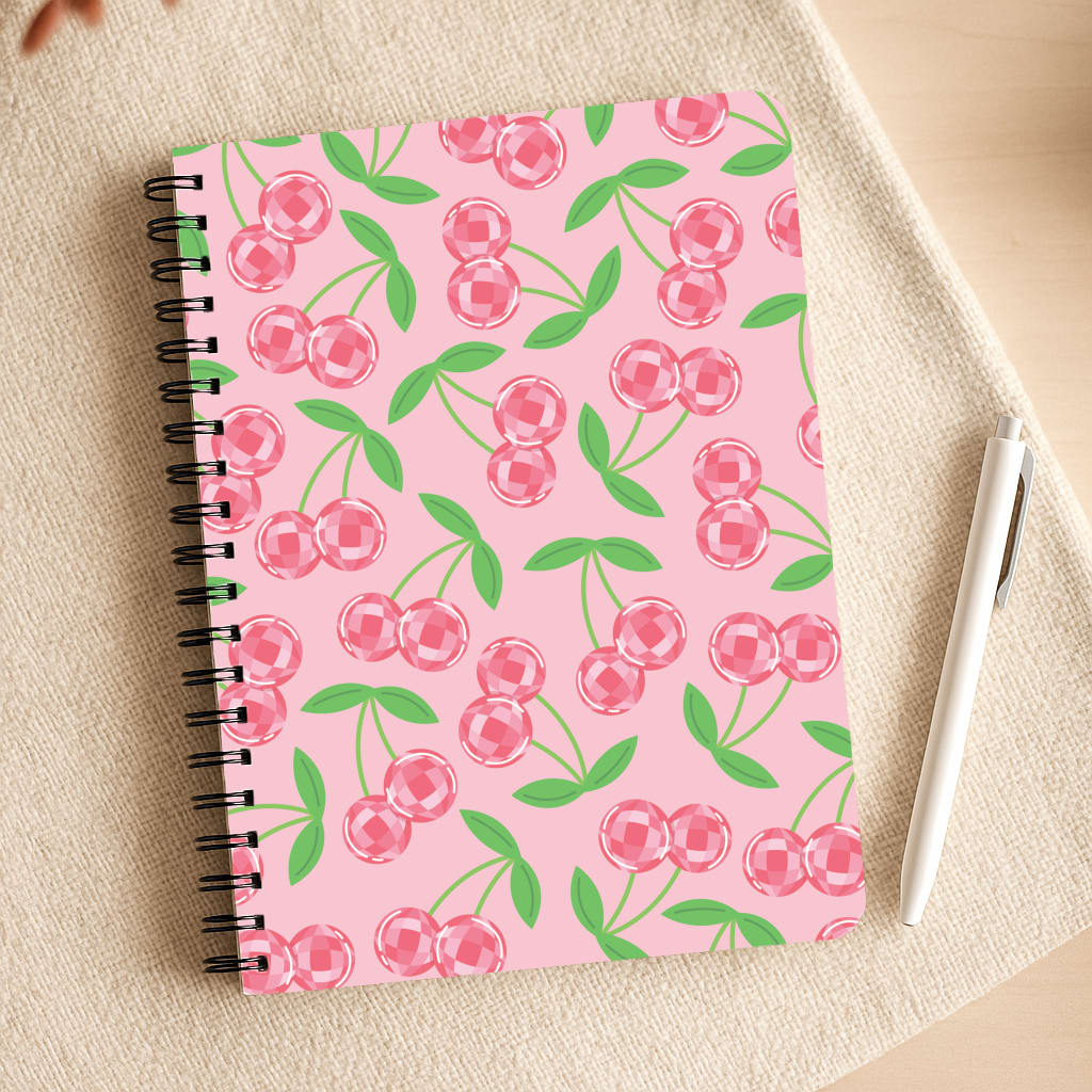 Disco Cherries Pattern Notepad