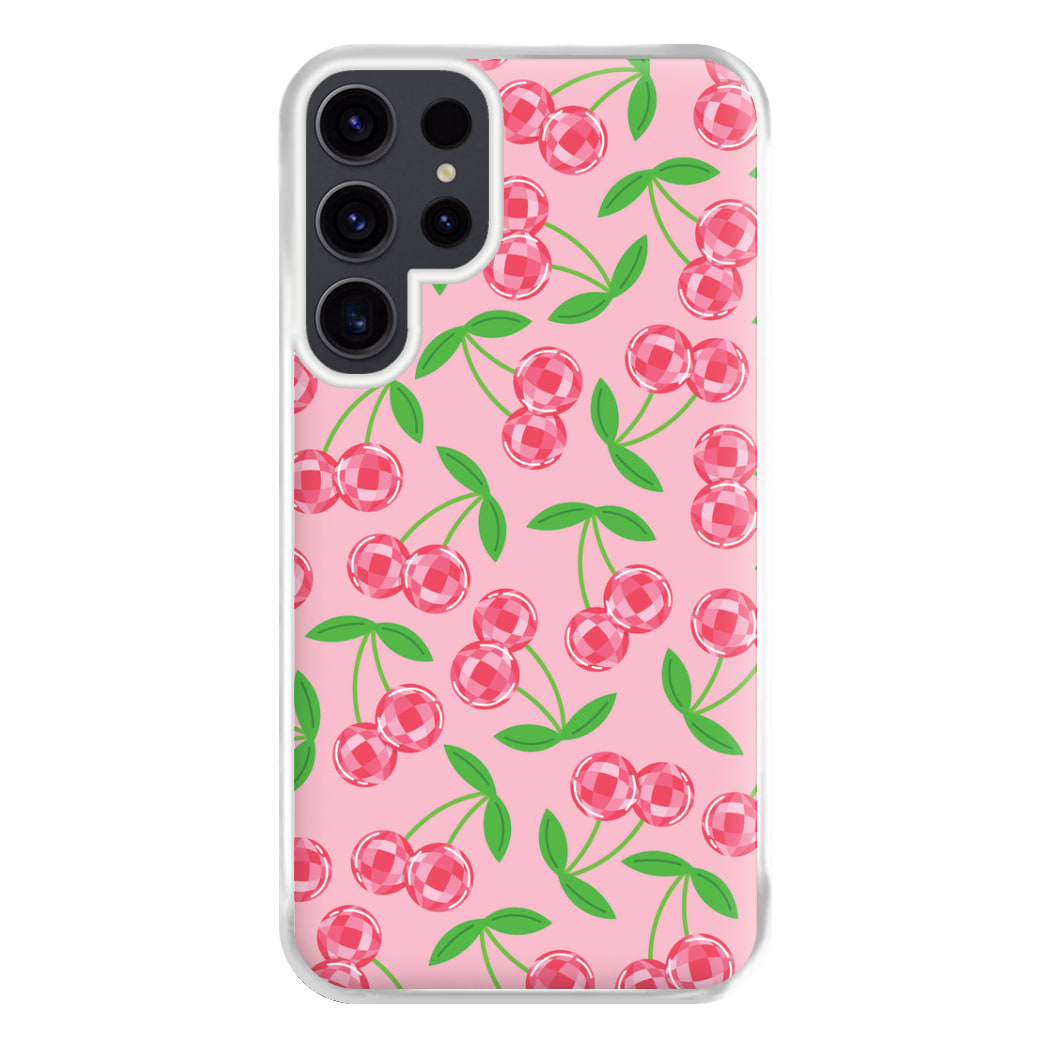 Disco Cherries Pattern Phone Case for Galaxy S23 Ultra