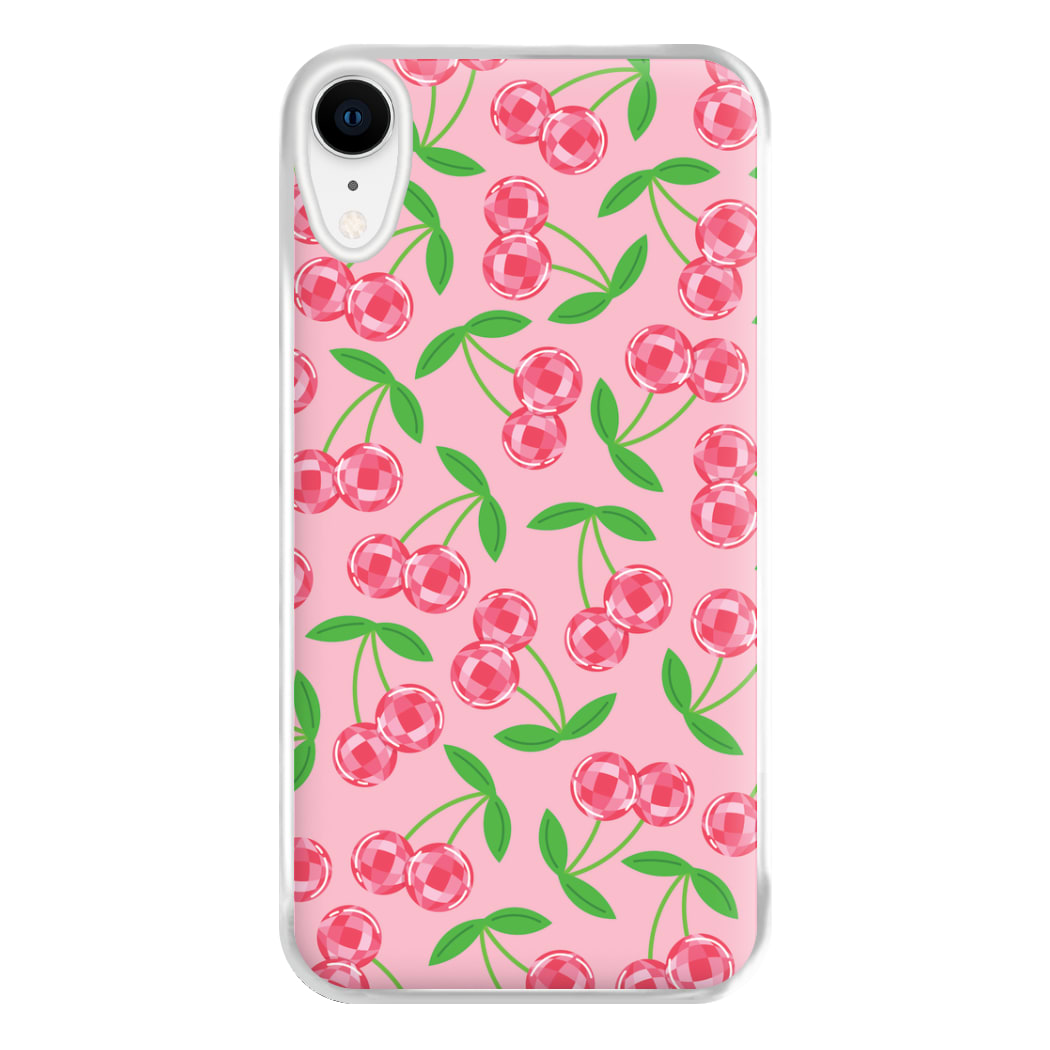 Disco Cherries Pattern Phone Case for iPhone XR