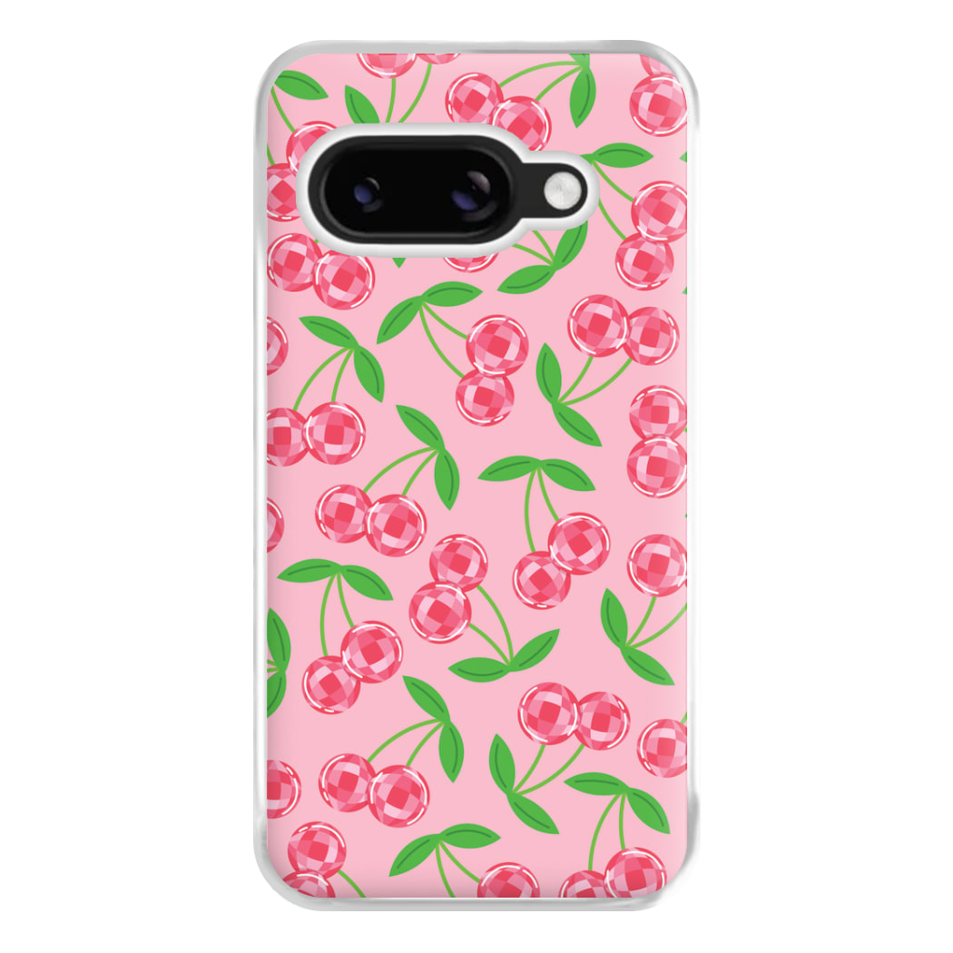 Disco Cherries Pattern Phone Case for Google Pixel 8a