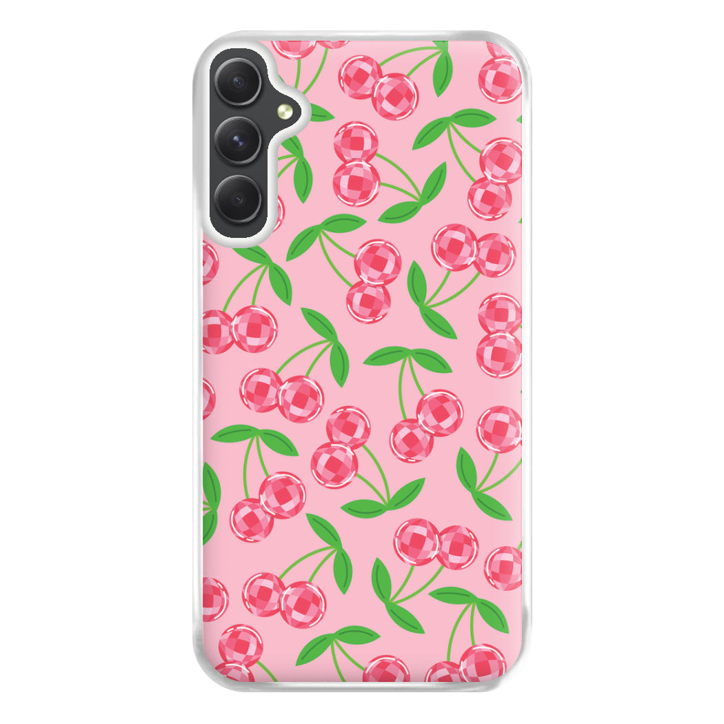 Disco Cherries Pattern Phone Case for Galaxy A54