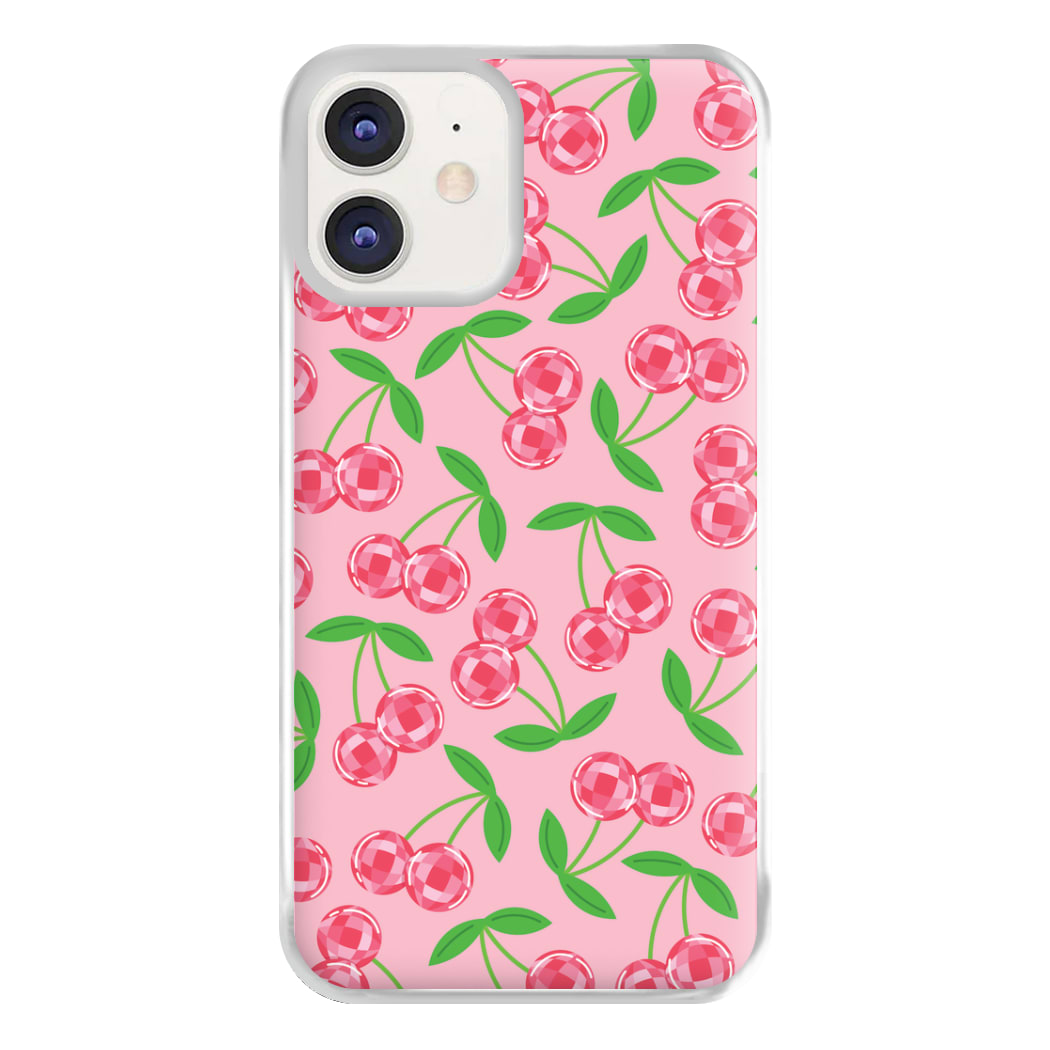 Disco Cherries Pattern Phone Case for iPhone 12 / 12 Pro