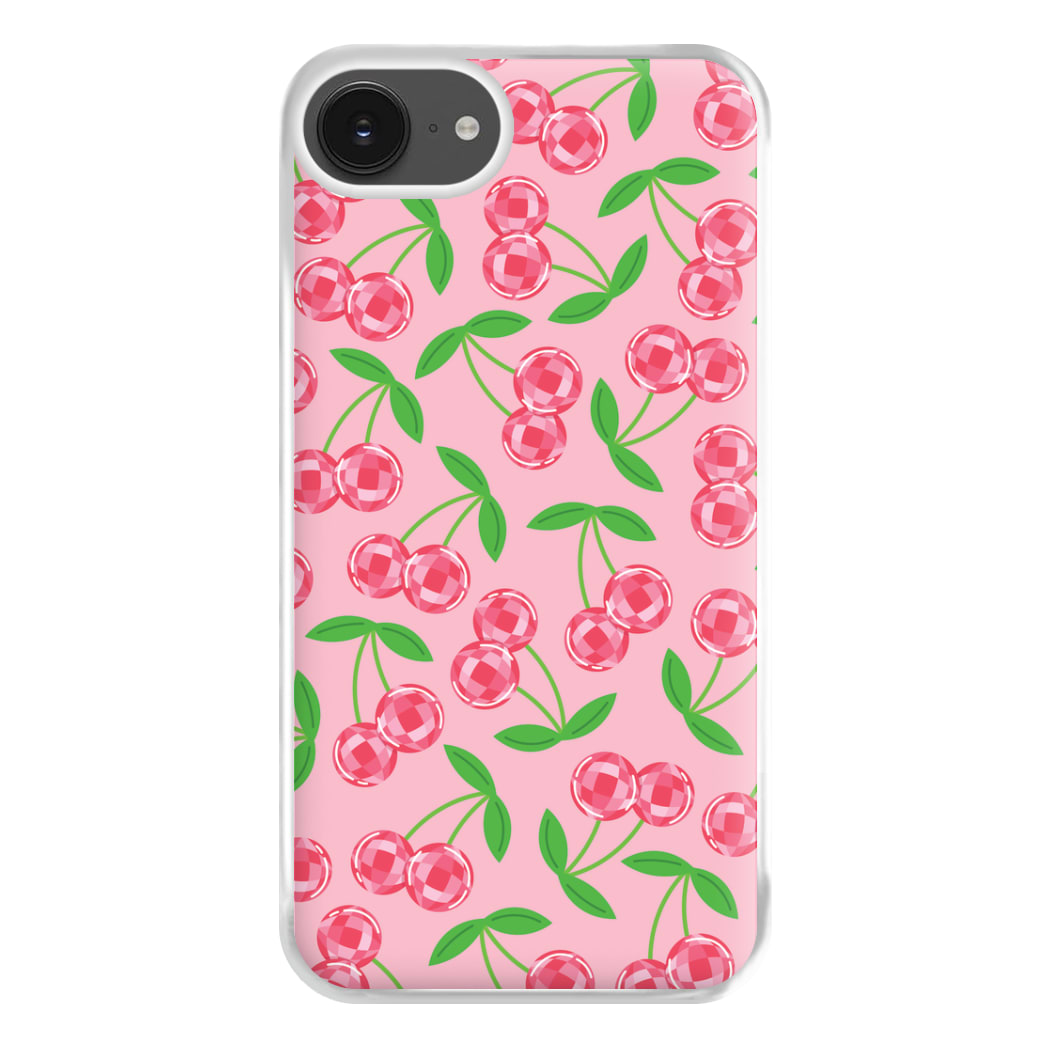 Disco Cherries Pattern Phone Case for iPhone 16e