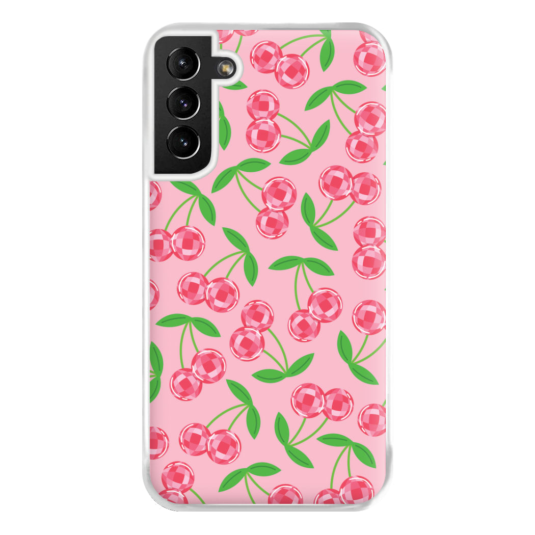 Disco Cherries Pattern Phone Case for Galaxy S21 Plus