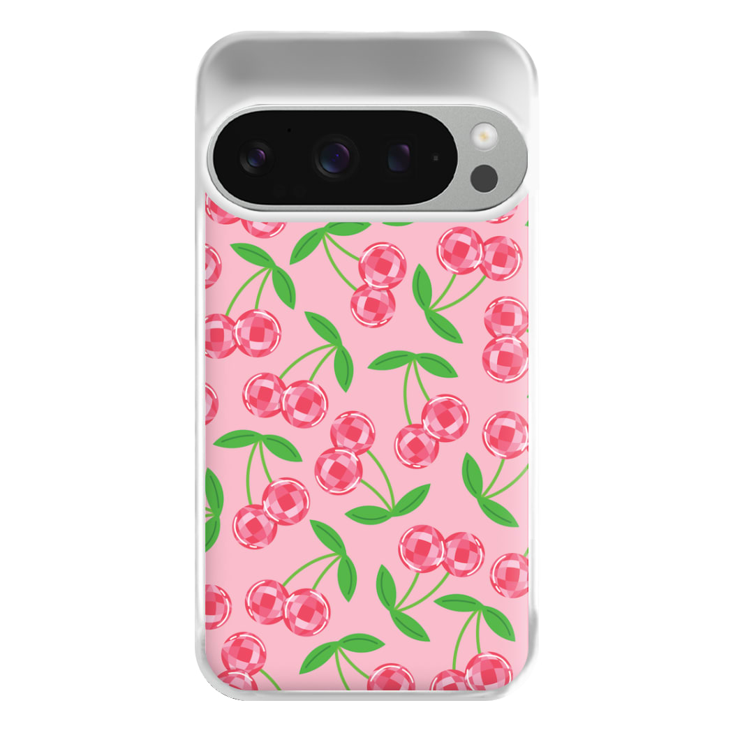 Disco Cherries Pattern Phone Case for Google Pixel 9 Pro XL