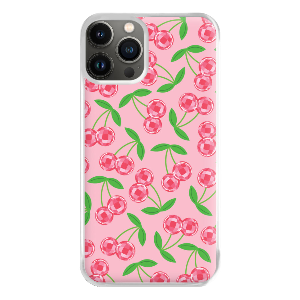 Disco Cherries Pattern Phone Case for iPhone 13 Pro Max