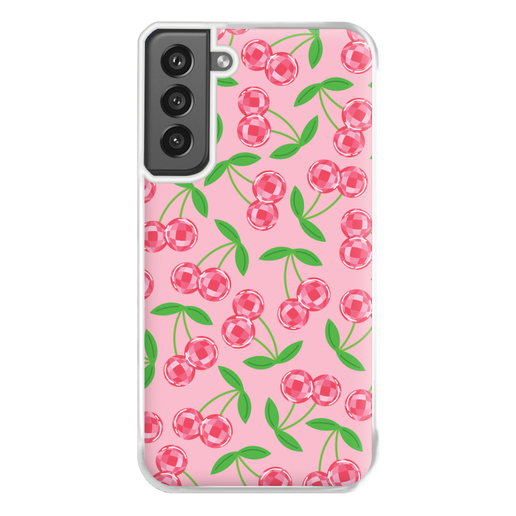 Disco Cherries Pattern Phone Case for Galaxy S21FE