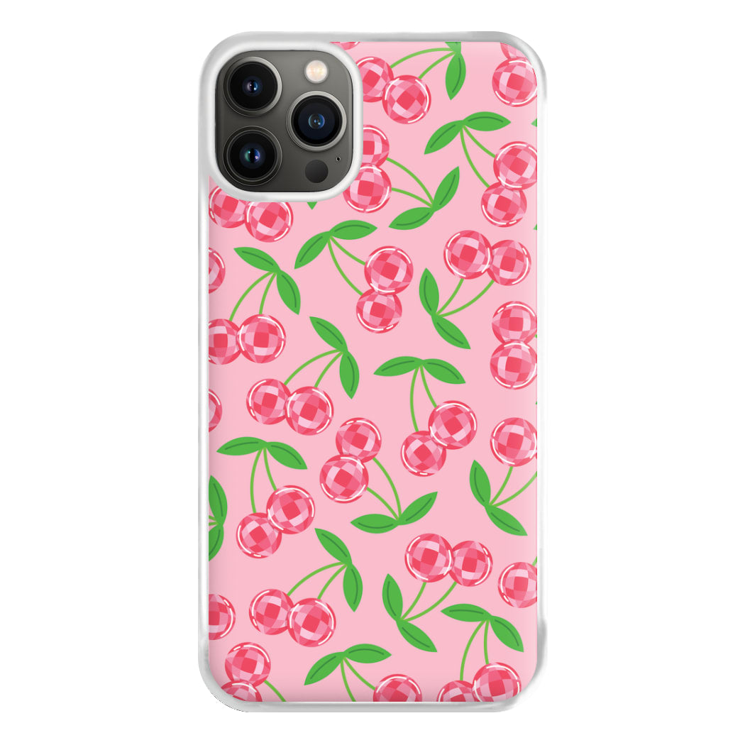 Disco Cherries Pattern Phone Case for iPhone 13