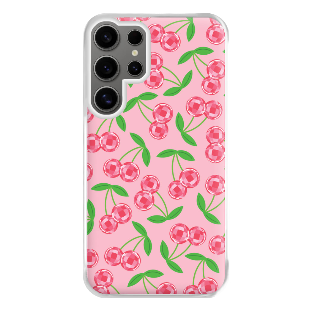 Disco Cherries Pattern Phone Case for Galaxy S24 Ultra