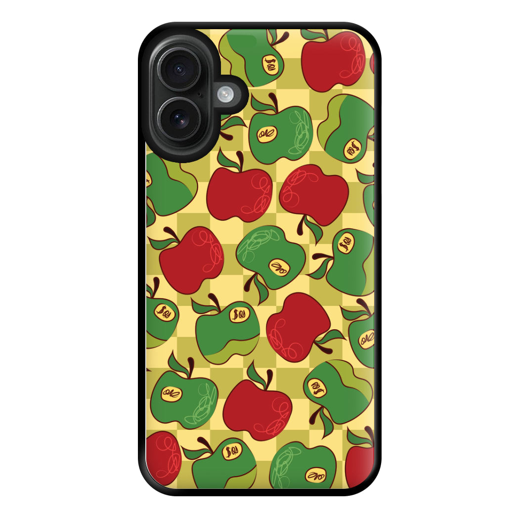 Artsy Apples Pattern Phone Case for iPhone 16 Plus