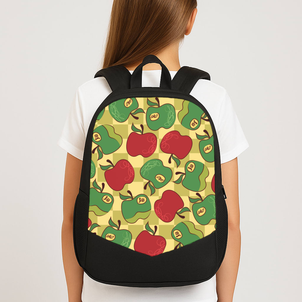 Artsy Apples Pattern Large School Bag