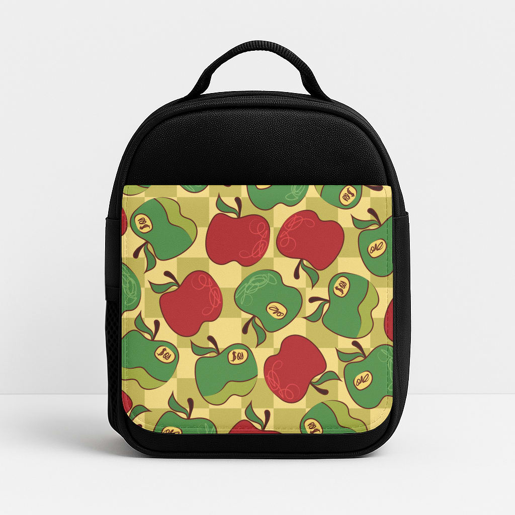 Artsy Apples Pattern Insulated Lunchbox