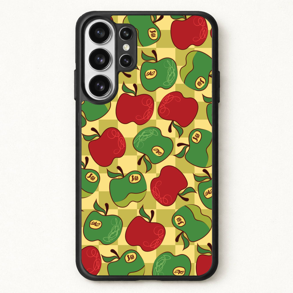 Artsy Apples Pattern Phone Case for Galaxy S26 Ultra