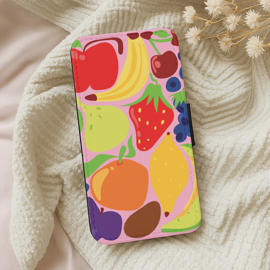 Abstract Fruits Wallet Phone Case