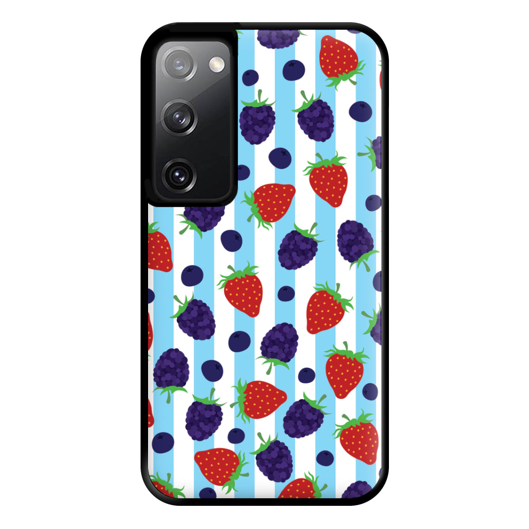 Stripes And Berries Phone Case for Galaxy S20