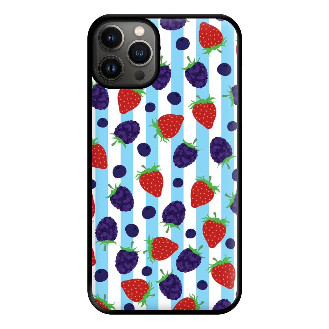 Stripes And Berries Phone Case for iPhone 13