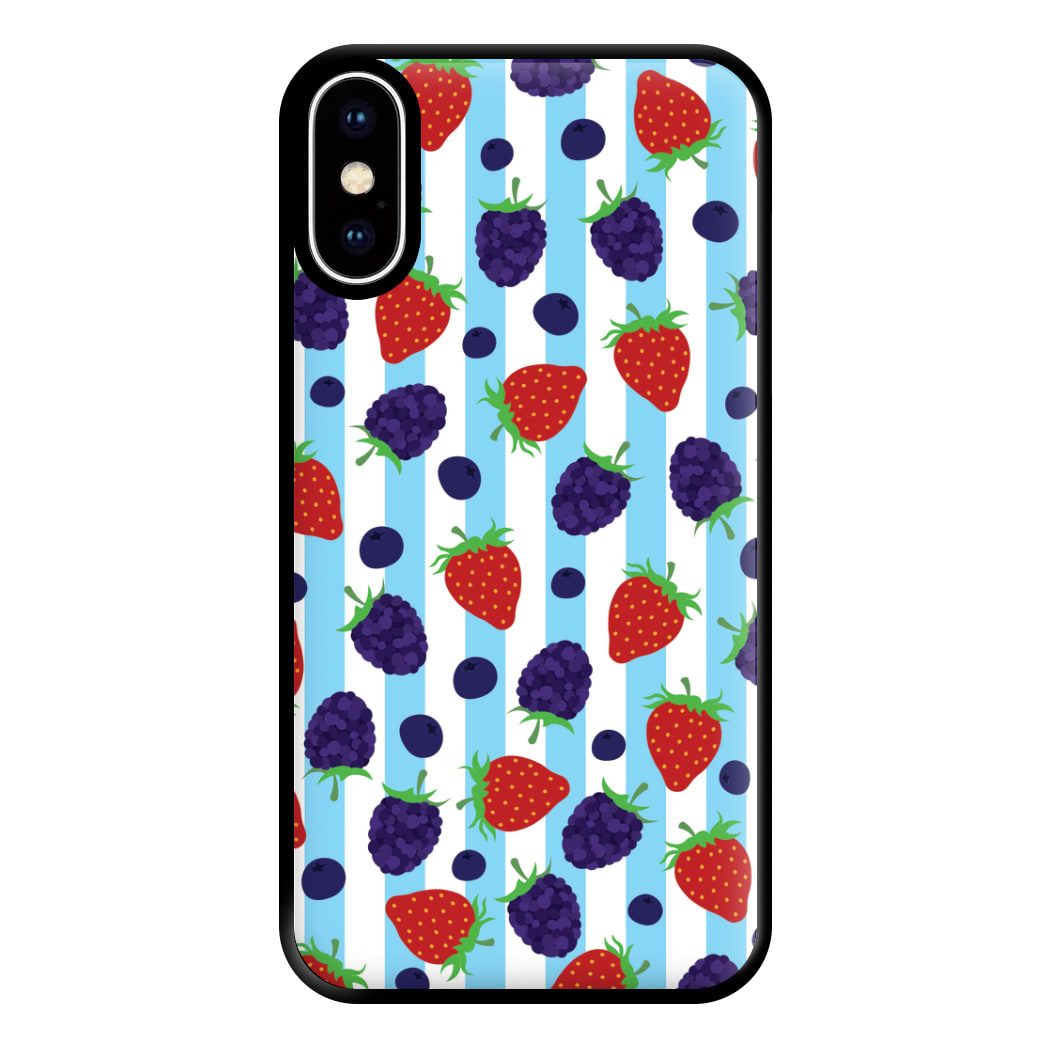 Stripes And Berries Phone Case for iPhone XS Max