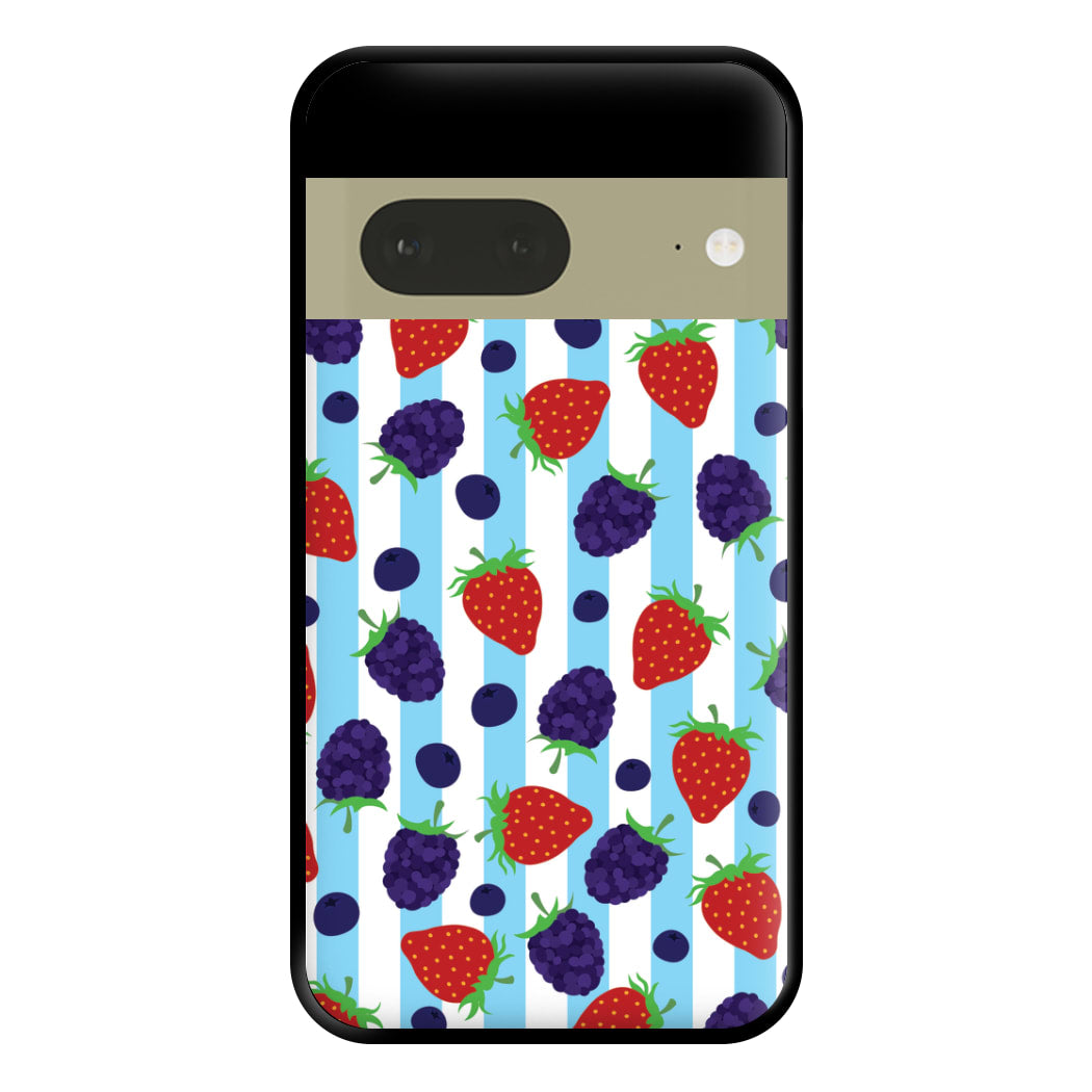 Stripes And Berries Phone Case for Google Pixel 7a