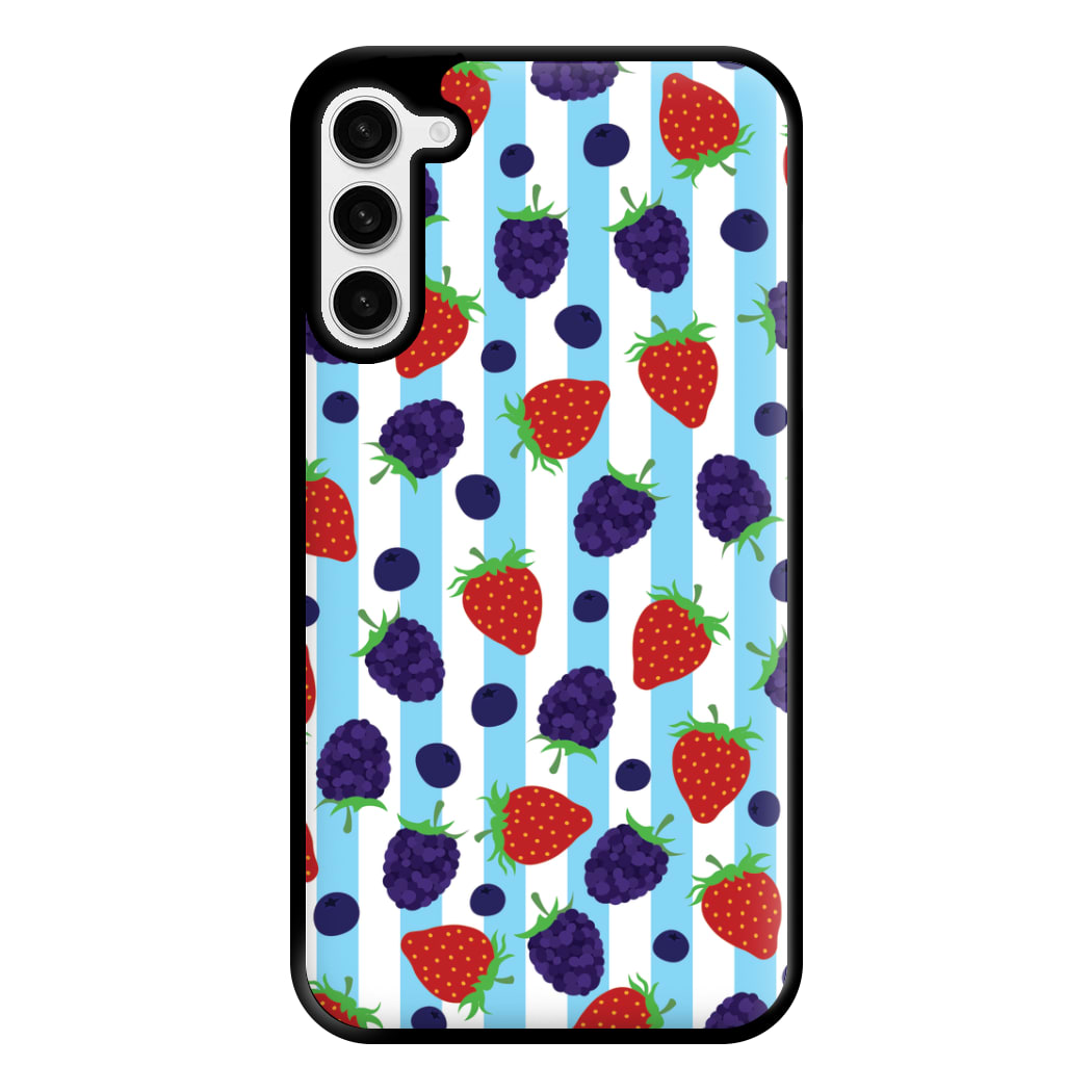 Stripes And Berries Phone Case for Galaxy S23 Plus