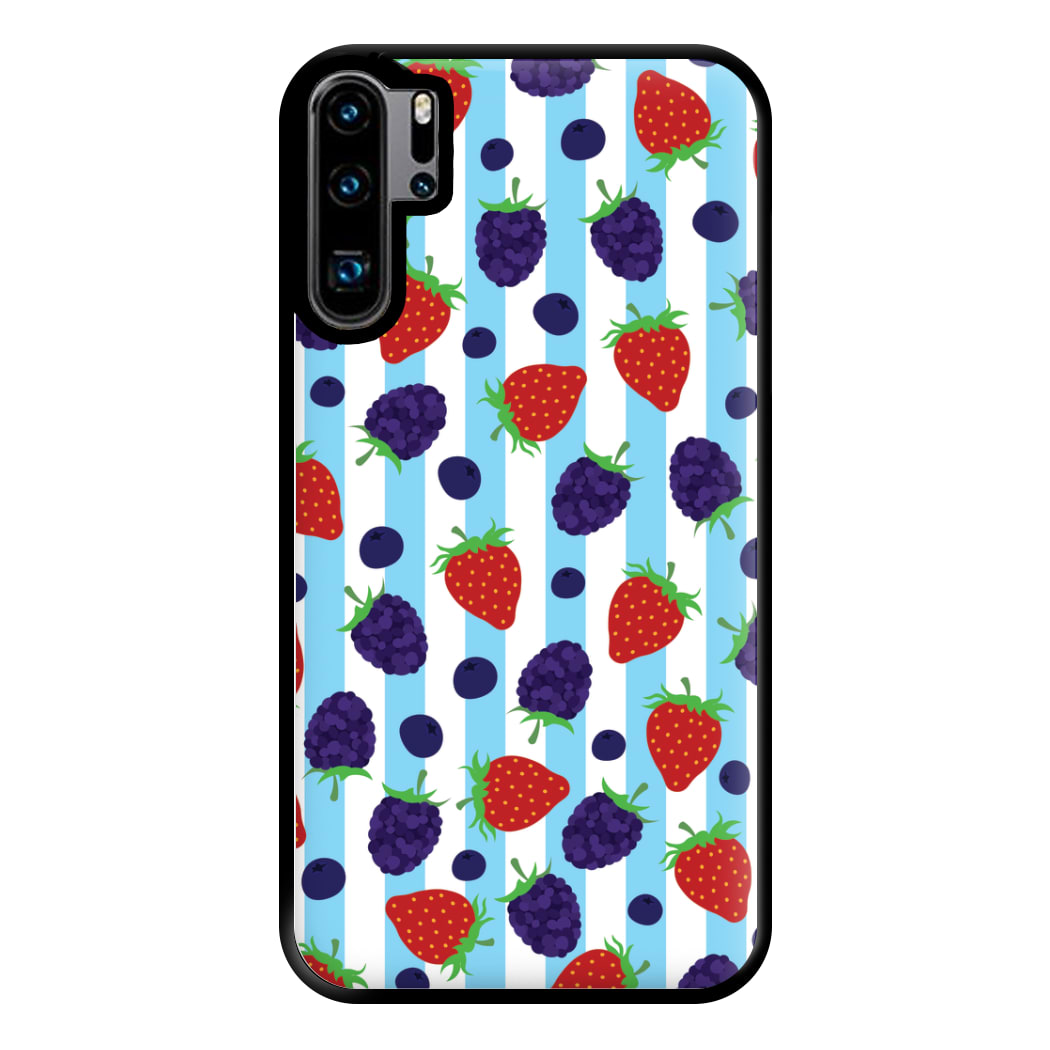 Stripes And Berries Phone Case for Huawei P30 Pro