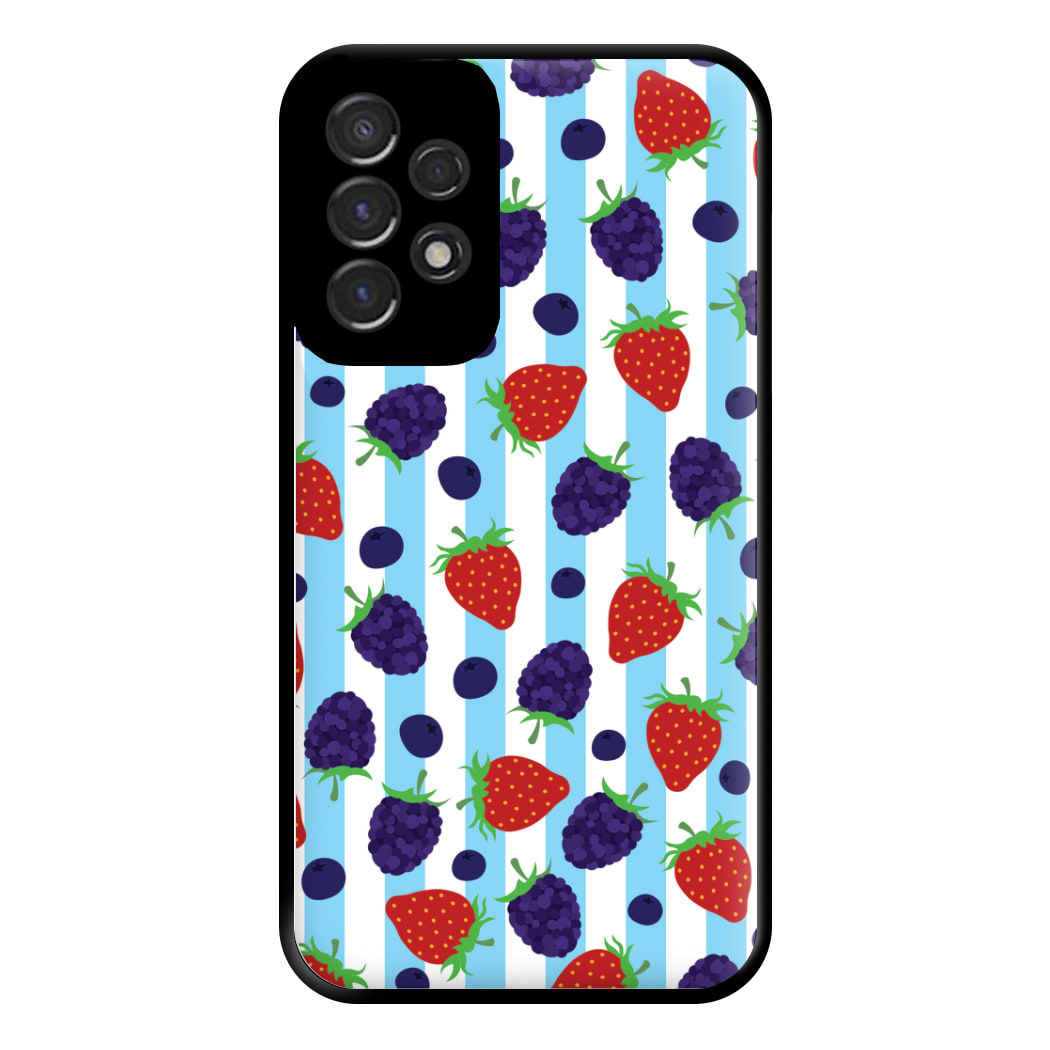Stripes And Berries Phone Case for Galaxy A53