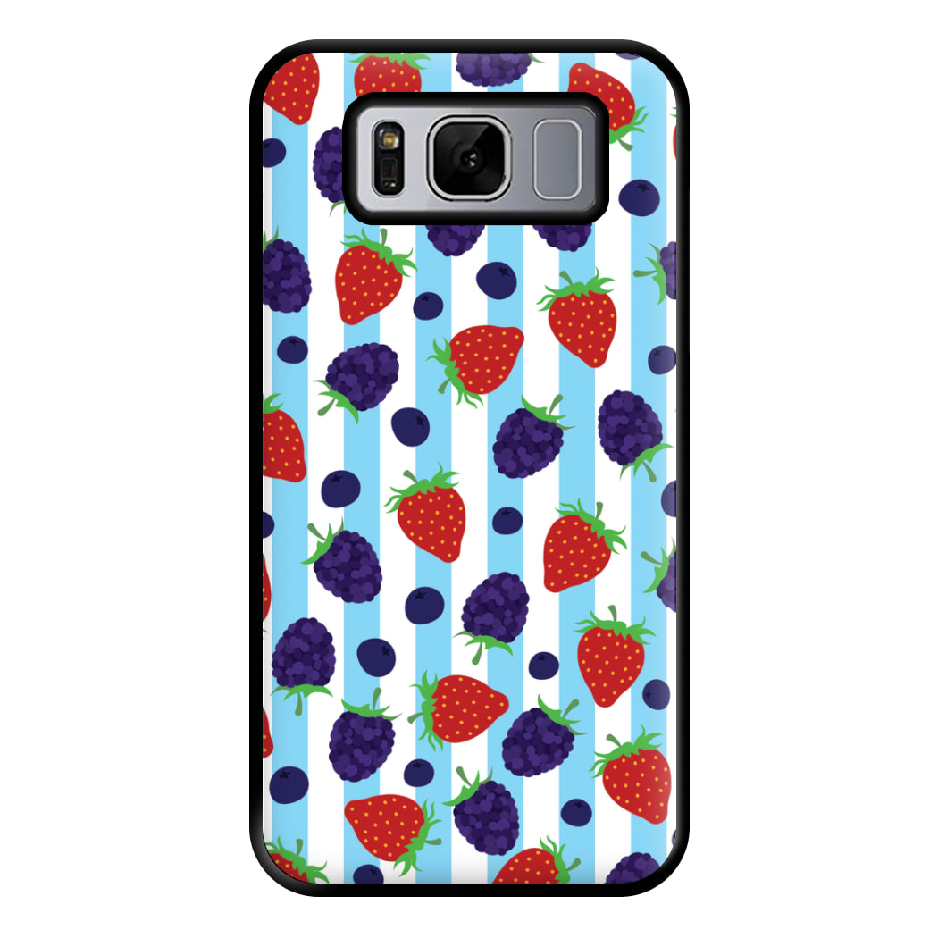 Stripes And Berries Phone Case for Galaxy S8 Plus