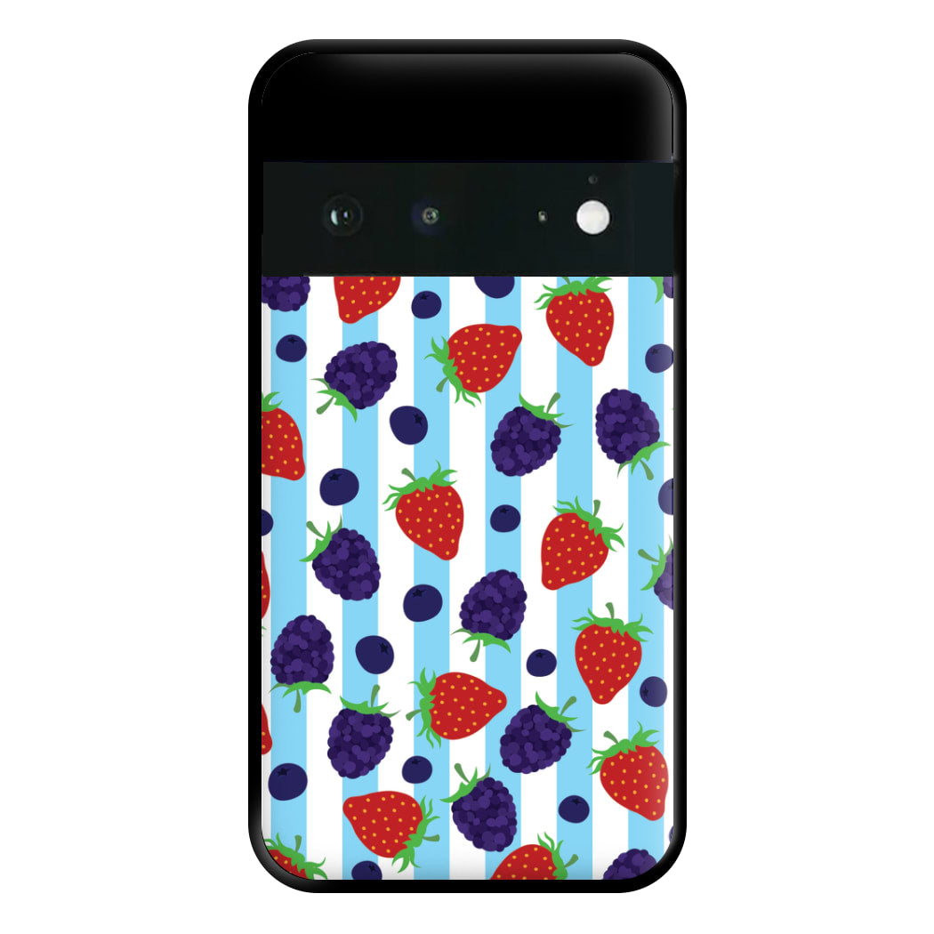 Stripes And Berries Phone Case for Google Pixel 6a