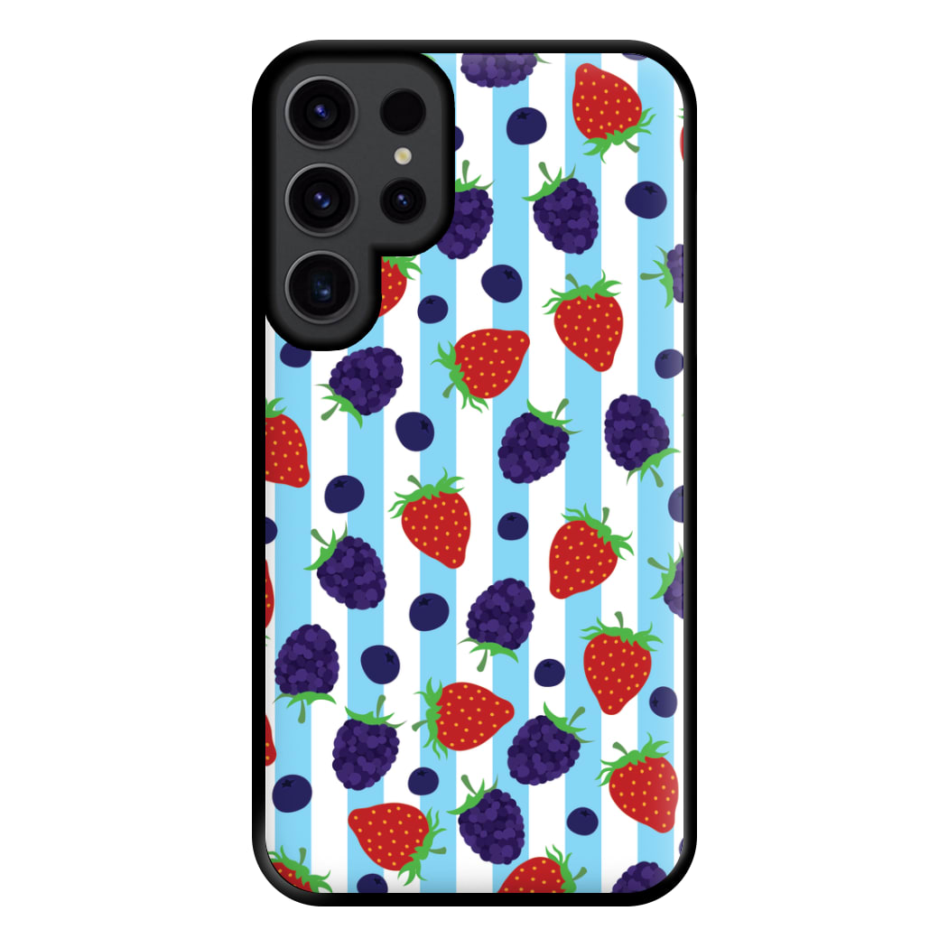 Stripes And Berries Phone Case for Galaxy S23 Ultra