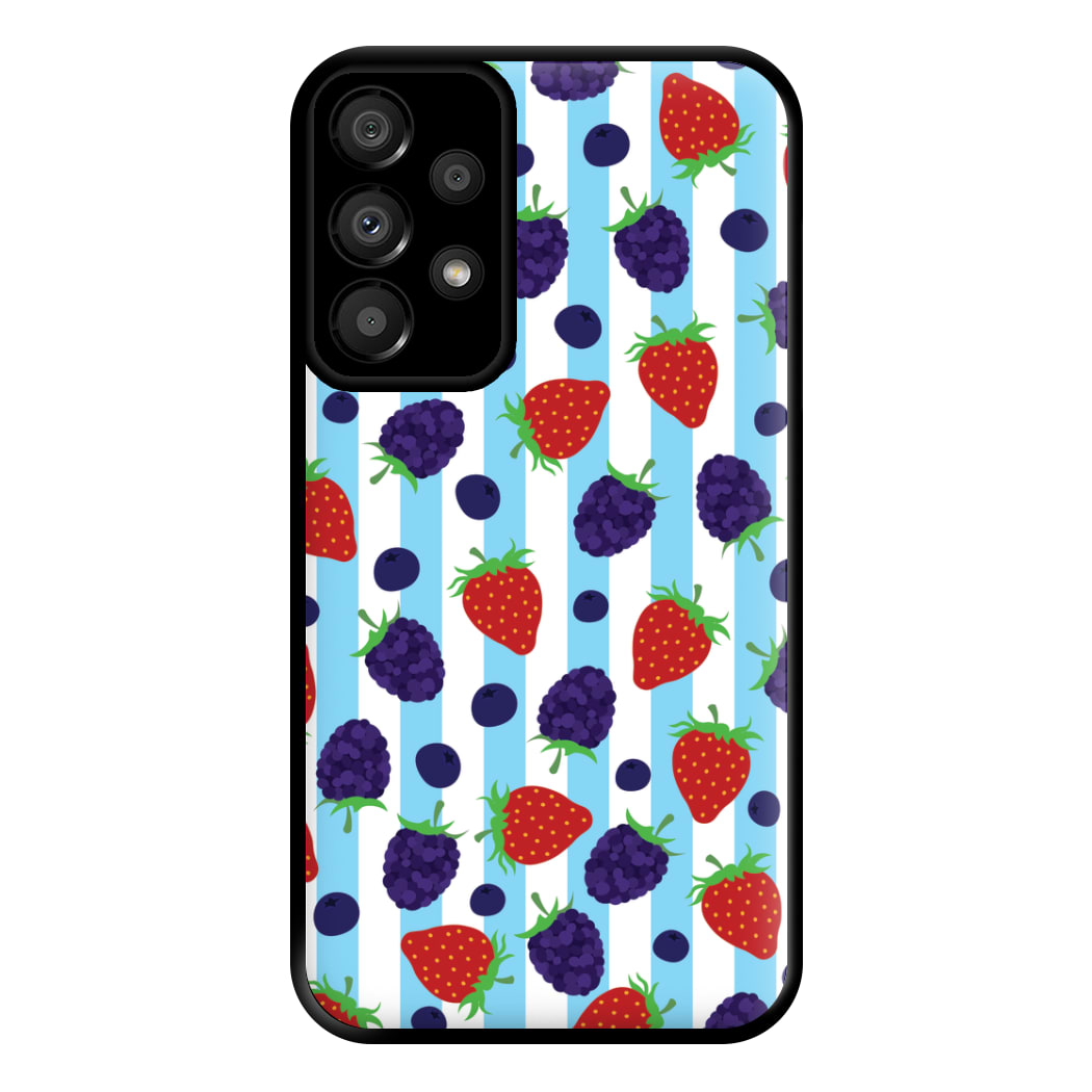Stripes And Berries Phone Case for Galaxy A33