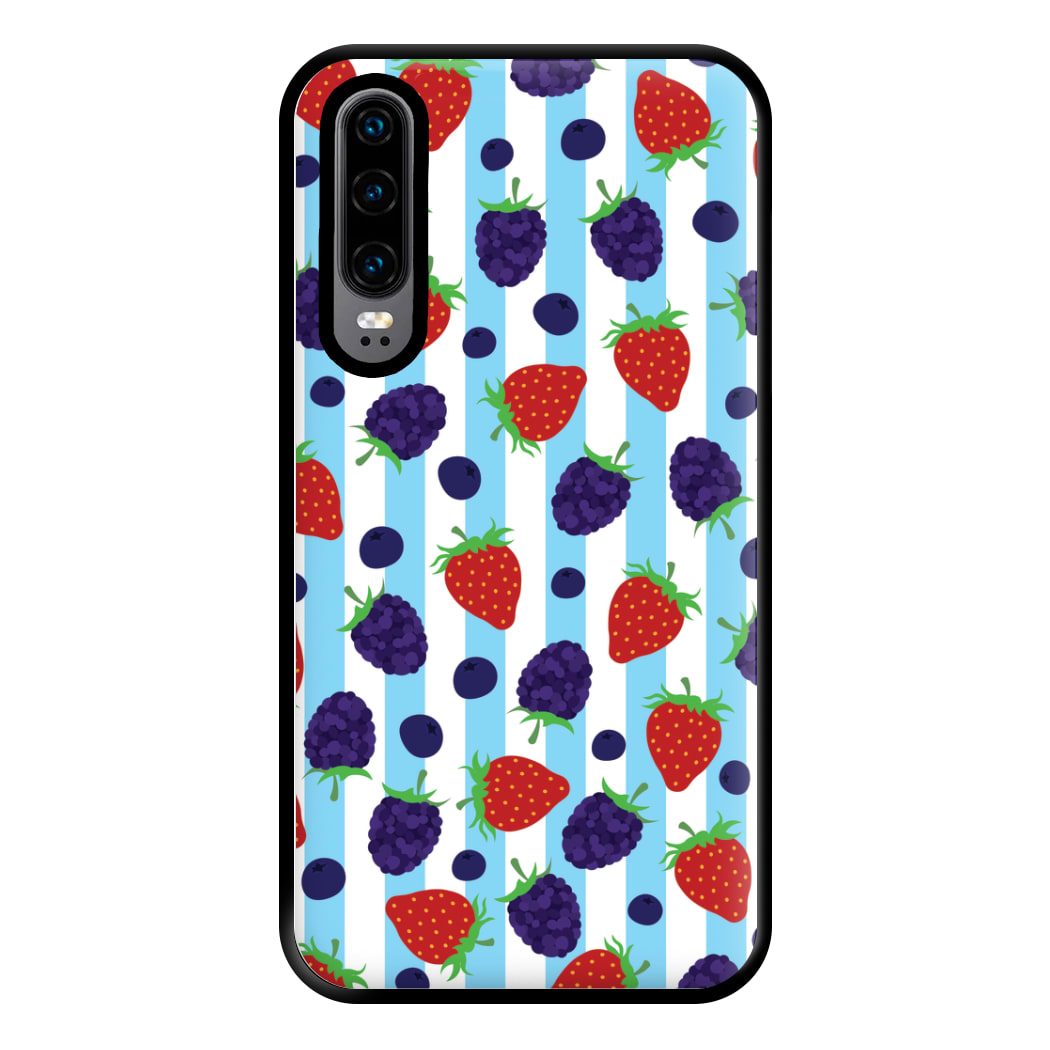 Stripes And Berries Phone Case for Huawei P30