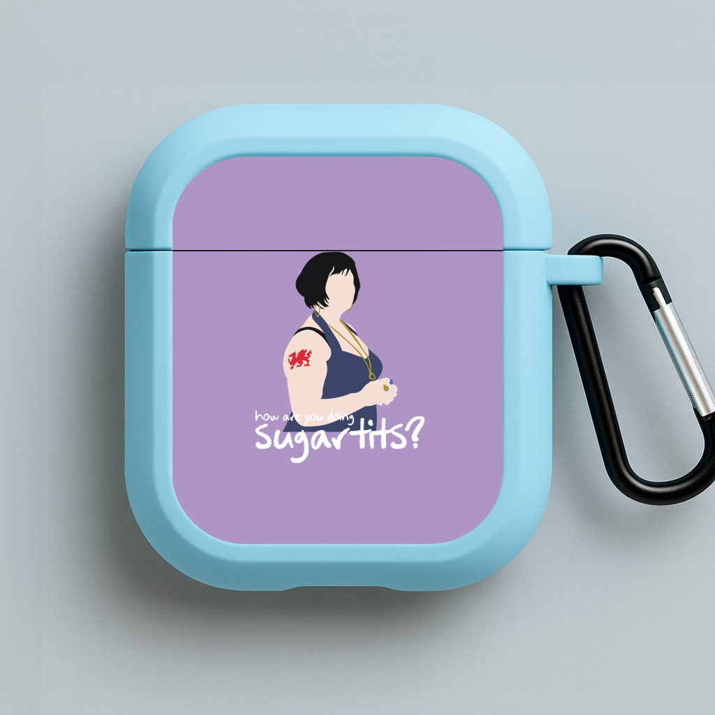 How You Doing? Blue AirPods Case