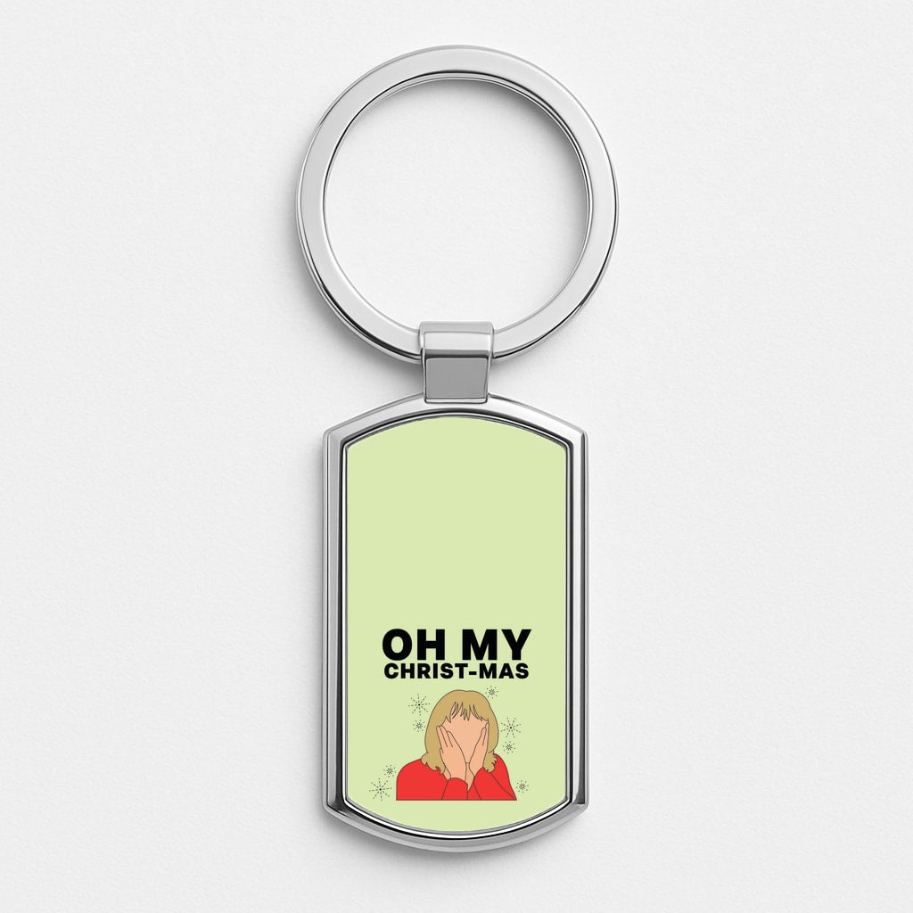 Oh My Christ-Mas Silver Keyring