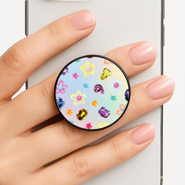 Gradient Rainbow Gems Pattern Phone Grip